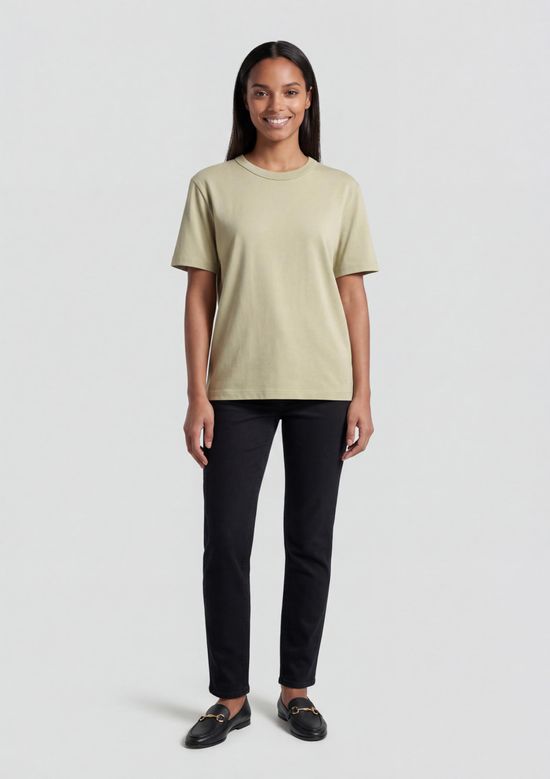 Foto do produto: Camiseta Feminina Slim Em Algodão - Verde