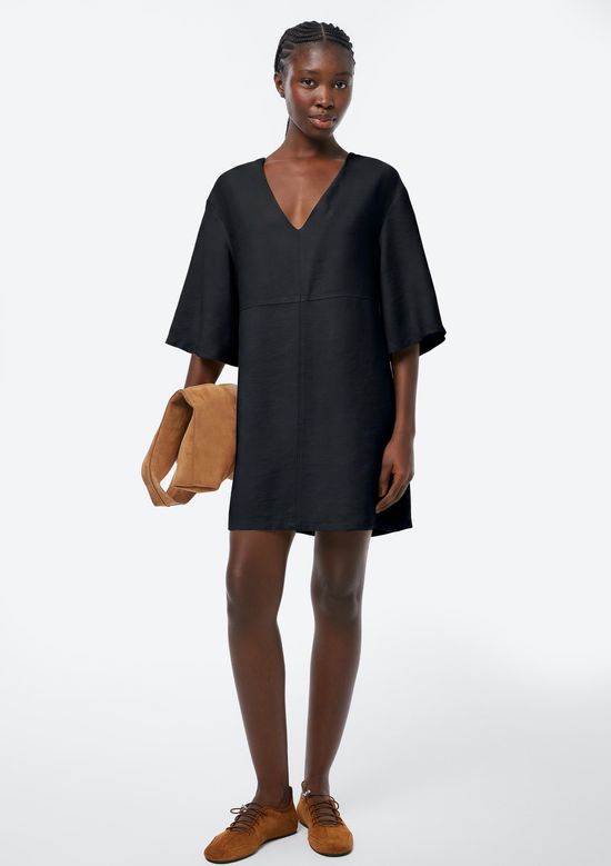 Foto do produto: Vestido Curto Reto Em Viscose - Marrom