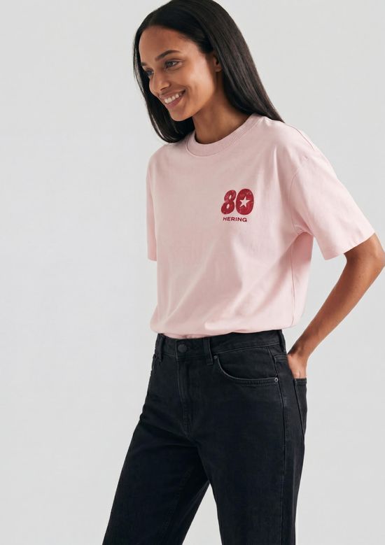 Foto do produto: Blusa Feminina Manga Curta Estampada - Rosa