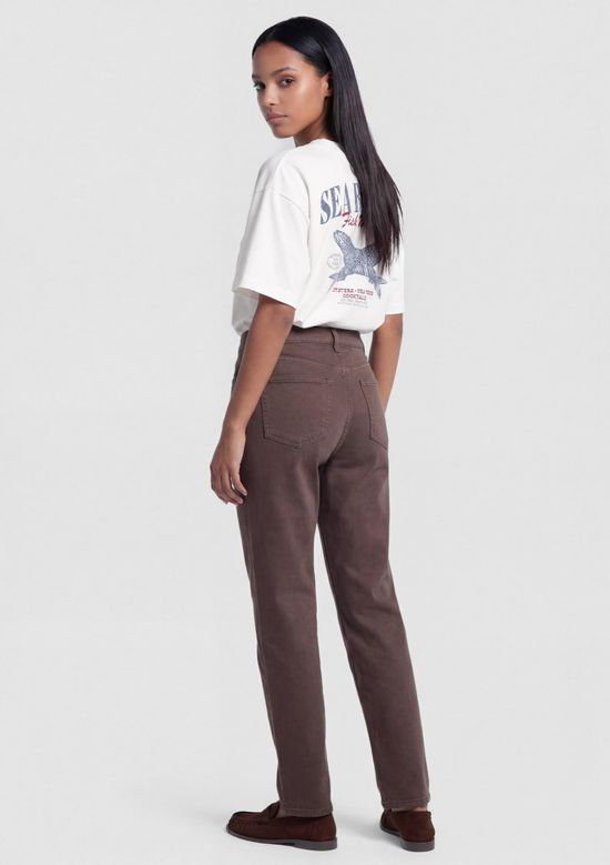 Foto do produto: Calça Feminina Reta Em Sarja - Marrom