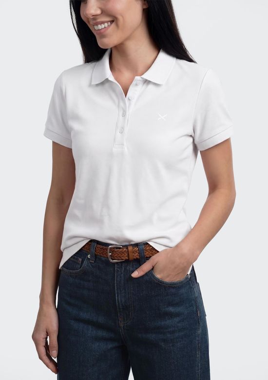 Foto do produto: Polo Feminina Bordada Em Malha Piquet - Off white