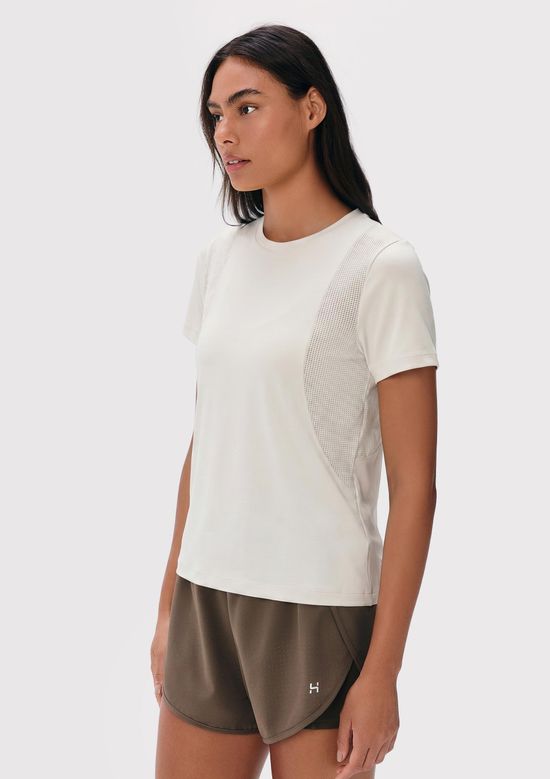 Foto do produto: Camiseta Esportiva Feminina Texturizada Secagem Rápida - Off white