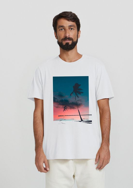 Foto do produto: Camiseta Masculina Estampada Regular - Branco