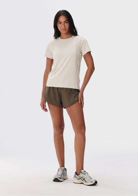 Foto do produto: Camiseta Esportiva Feminina Texturizada Secagem Rápida - Off white