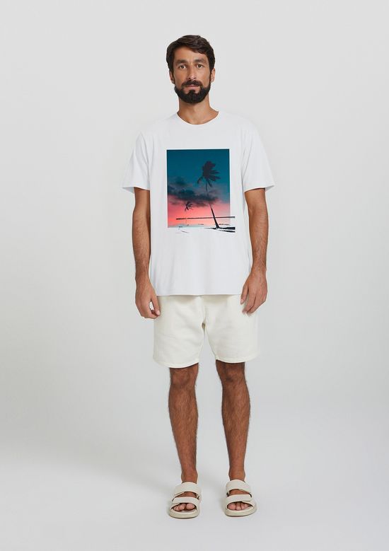 Foto do produto: Camiseta Masculina Estampada Regular - Branco