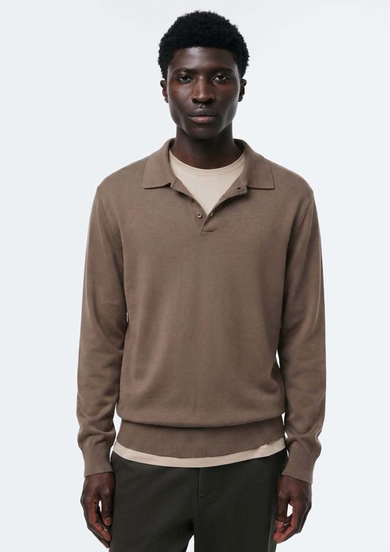 Foto do produto: Polo Masculina Em Tricô Fio Tinto - Marrom