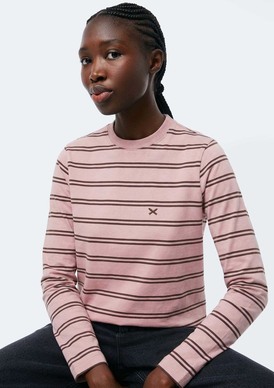 Foto do produto: Blusa Feminina Manga Longa Listrada - Rosa