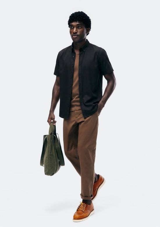 Foto do produto: Camisa Masculina Slim Manga Curta - Preto
