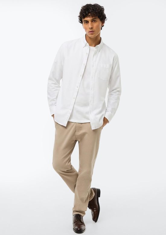 Foto do produto: Camisa Masculina Em Tricoline - Branco