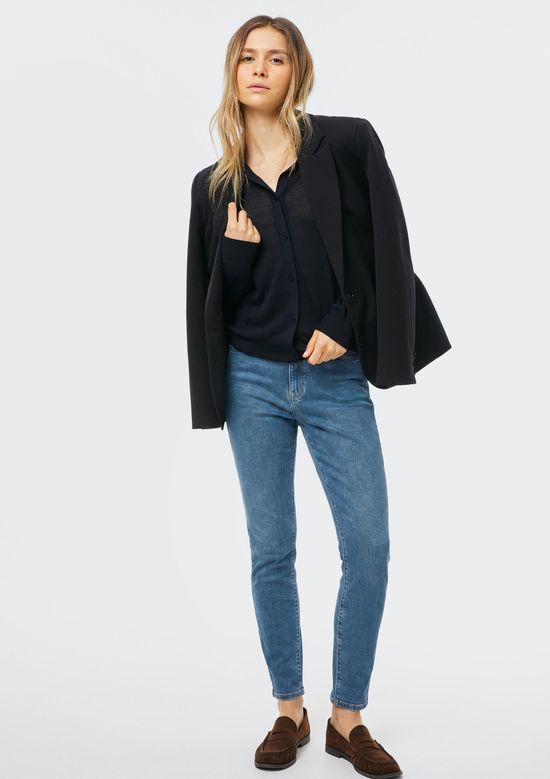 Foto do produto: Calça Jeans Feminina Skinny Cintura Média - Azul