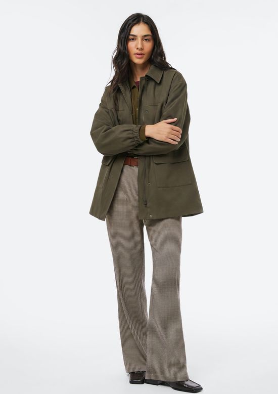 Foto do produto: Parka Feminina Bolsos Cargo - Verde