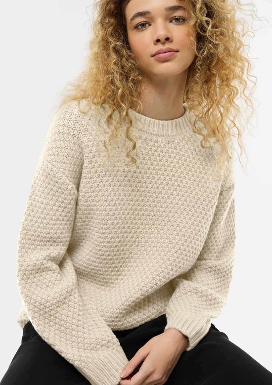 Foto do produto: Blusão Feminino Em Tricô Texturizado - Off white