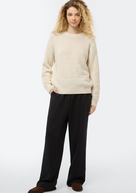 Foto do produto: Blusão Feminino Em Tricô Texturizado - Off white