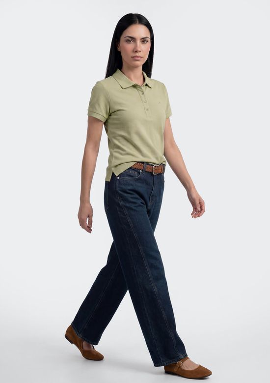 Foto do produto: Polo Feminina Bordada Em Malha Piquet - Verde
