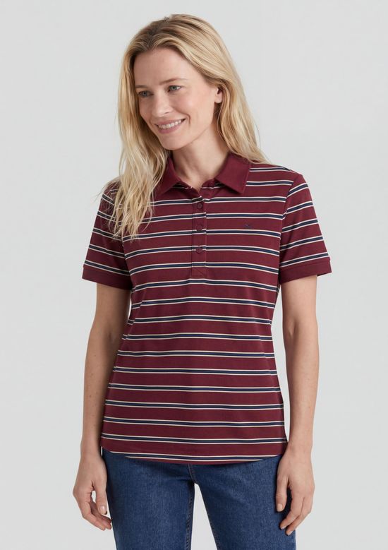 Foto do produto: Polo Feminina Em Malha Piquet Fio Tinto - Vinho