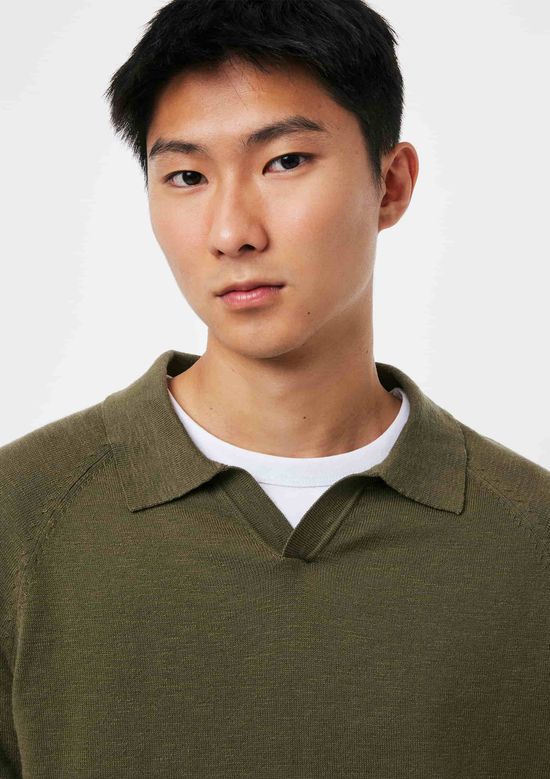 Foto do produto: Polo Masculina Em Tricô Flamê - Marrom