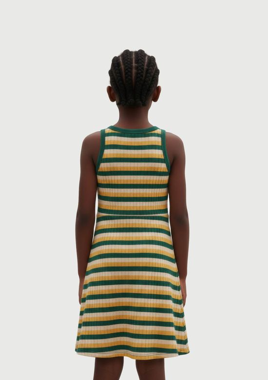 Foto do produto: Vestido Infantil Curto Em Ribana Canelada Drop Brasil - Verde