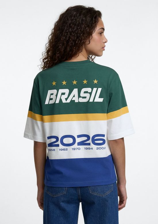 Foto do produto: Camiseta Feminina Comfort Com Estampa Drop Brasil - Verde