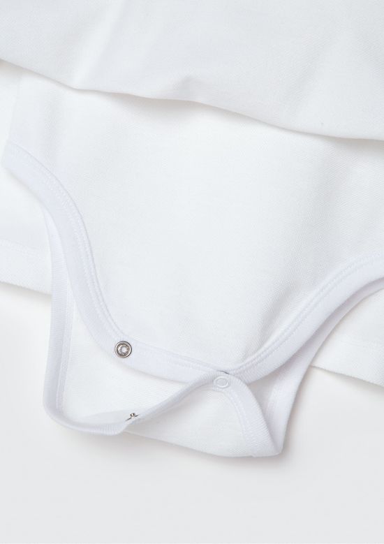 Foto do produto: Body Vestido Bebê Menina Gola Polo Sem Manga - Branco