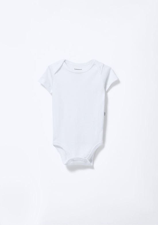 Foto do produto: Kit Com 3 Bodies Bebê Unissex Manga Curta - Branco