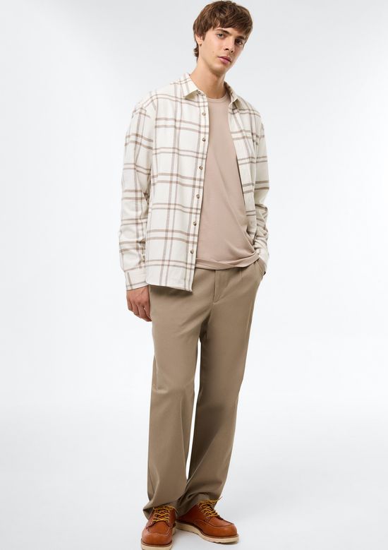 Foto do produto: Camisa Masculina Xadrez Flanelada - Off white