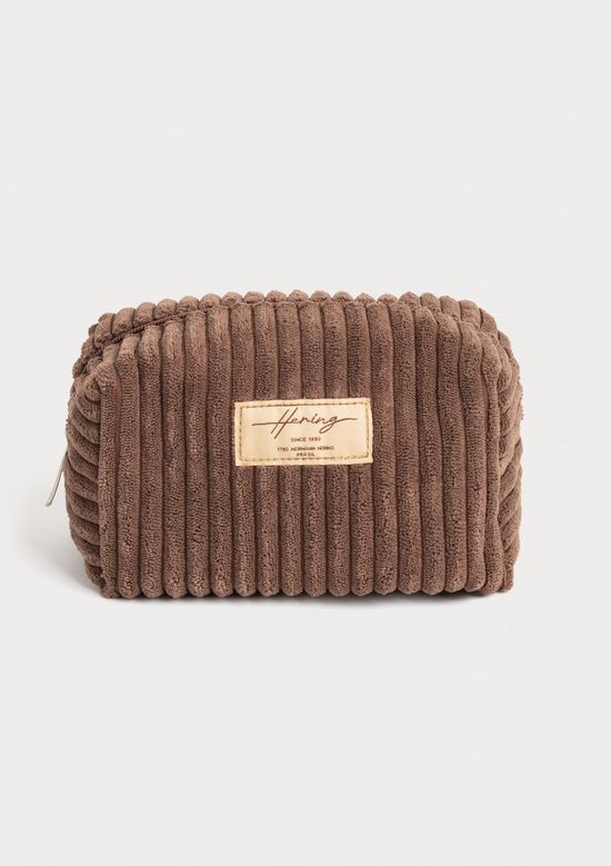 Foto do produto: Necessaire Feminina Média Em Plush - Bege