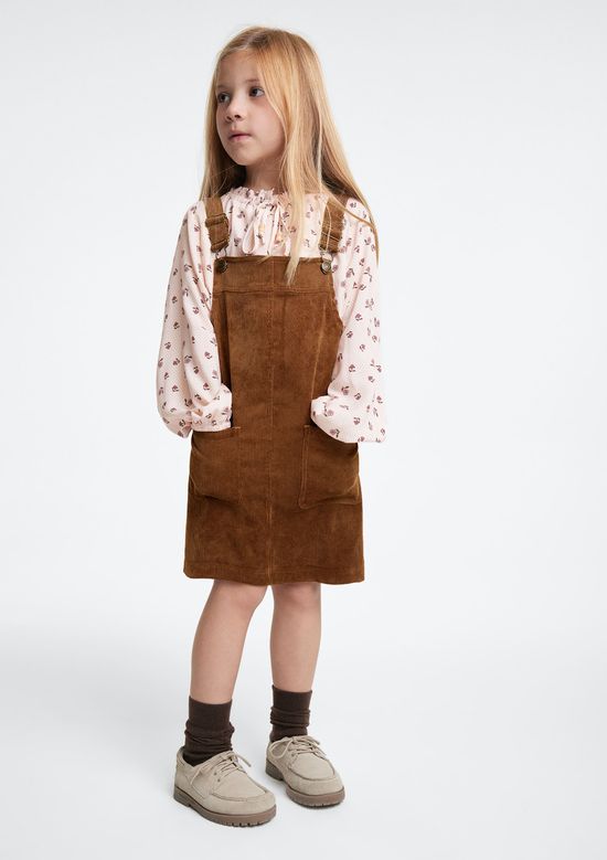 Foto do produto: Salopete Infantil Em Veludo Cotelê - Marrom