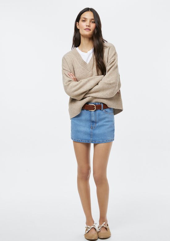 Foto do produto: Shorts Saia Jeans Reto - Azul
