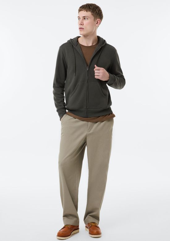 Foto do produto: Jaqueta Básica Masculina Regular Em Moletom Peluciado - Verde