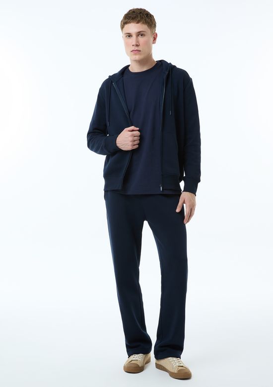 Foto do produto: Jaqueta Básica Masculina Regular Em Moletom Peluciado - Azul