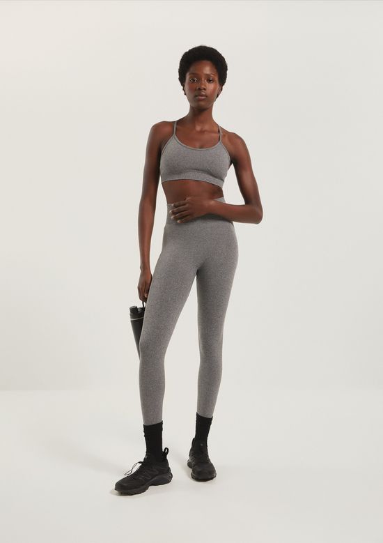 Foto do produto: Calça Legging Feminina Rajada Sem Costura - Cinza