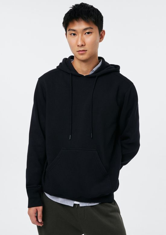 Foto do produto: Blusão Básico Masculino Comfort Em Moletom Peluciado - Preto