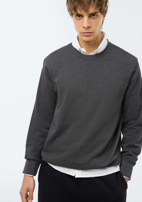 Foto do produto: Blusão Básico Masculino Comfort Em Moletom Peluciado - Cinza