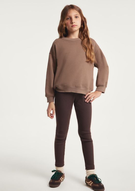 Foto do produto: Blusão Infantil Menina Moletom Peluciado - Marrom