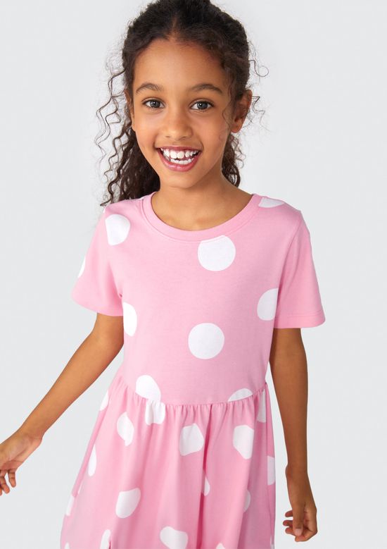 Foto do produto: Vestido Curto Infantil Rodado  - Rosa