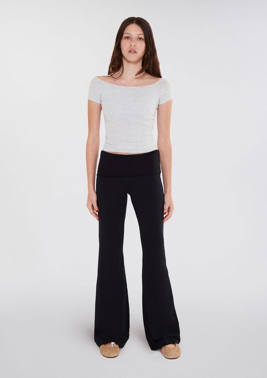 Foto do produto: Calça Teen Flare Com Cós Dobrável - Preto