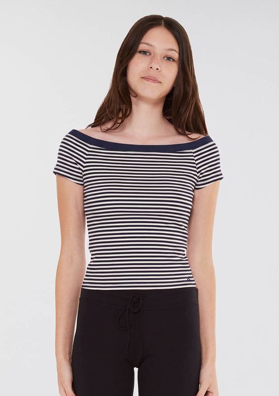 Foto do produto: Blusa Teen Ombro A Ombro Fio Tinto - Azul