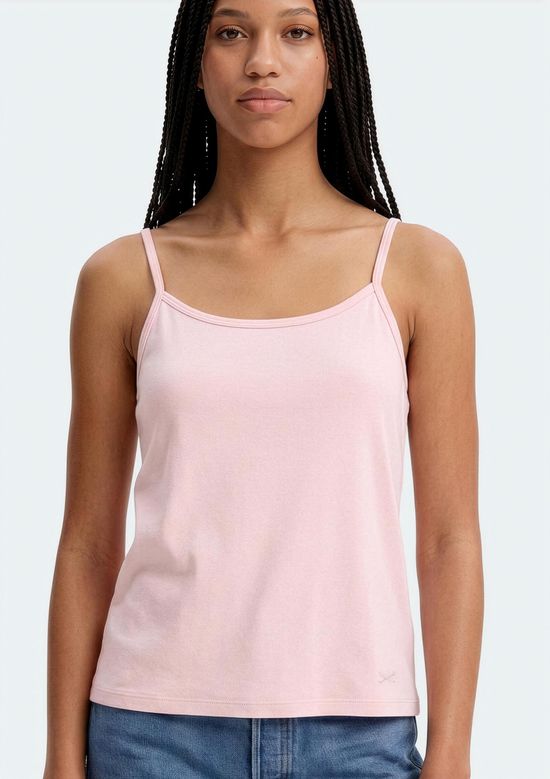 Foto do produto: Regata Teen Alças Finas Com Bordado - Rosa