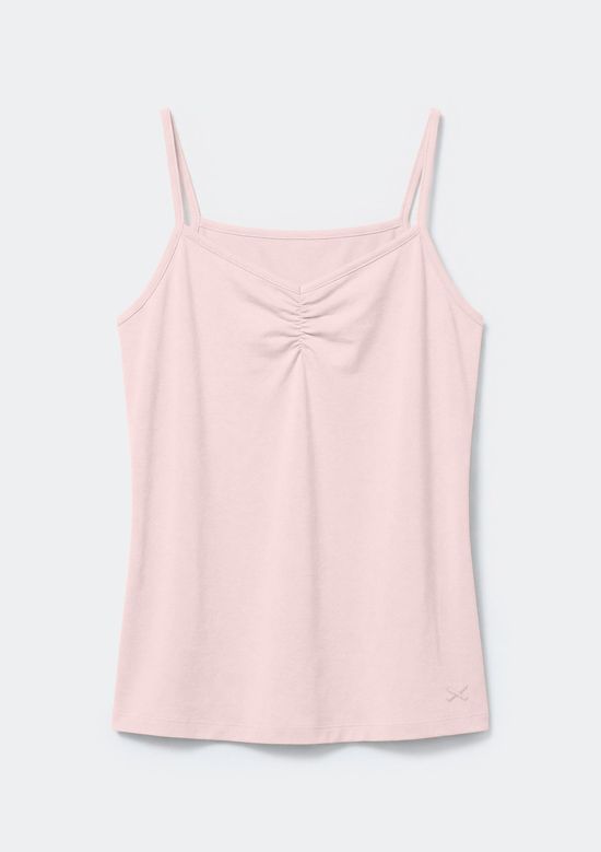 Foto do produto: Regata Teen Alças Finas Decote Franzido - Rosa
