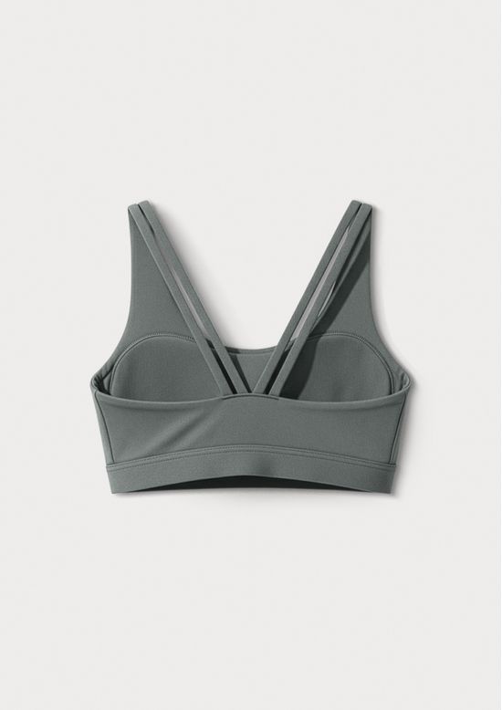 Foto do produto: Top Esportivo Decote U Selado - Cinza