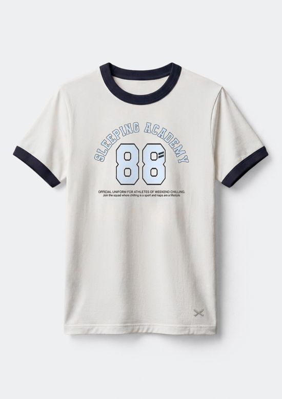 Foto do produto: Camiseta Teen Com Estampa E Friso Contrastante - Azul