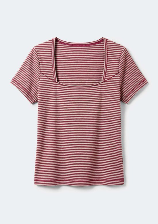 Foto do produto: Blusa Teen Manga Curta Decote Quadrado - Vinho