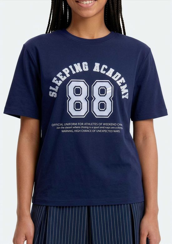 Foto do produto: Camiseta Teen Manga Curta Com Estampa - Azul