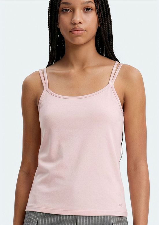 Foto do produto: Regata Teen Alças Finas Com Elastano - Rosa