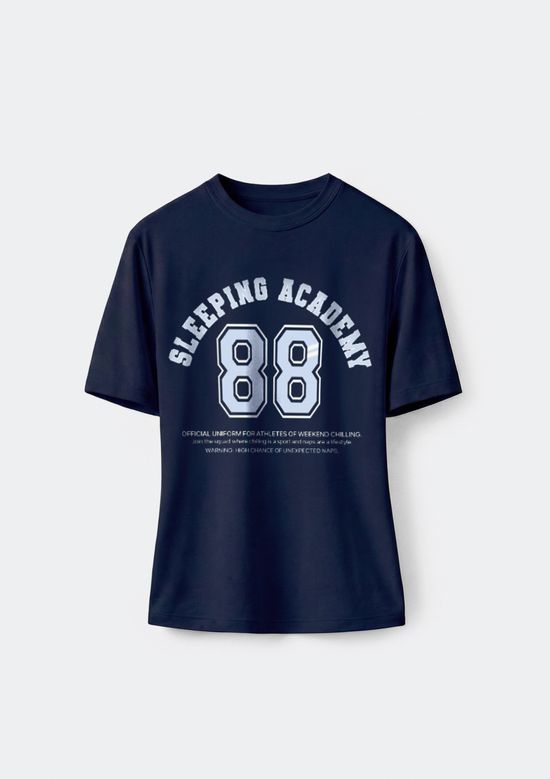 Foto do produto: Camiseta Teen Manga Curta Com Estampa - Azul