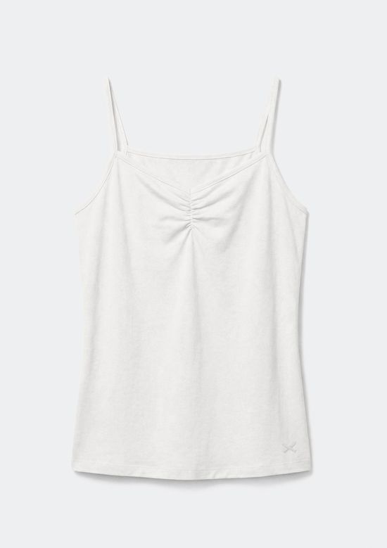 Foto do produto: Regata Teen Alças Finas Decote Franzido - Off white