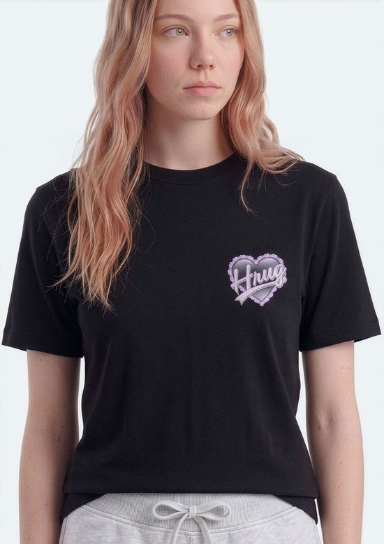 Foto do produto: Camiseta Teen Manga Curta Com Estampa - Preto