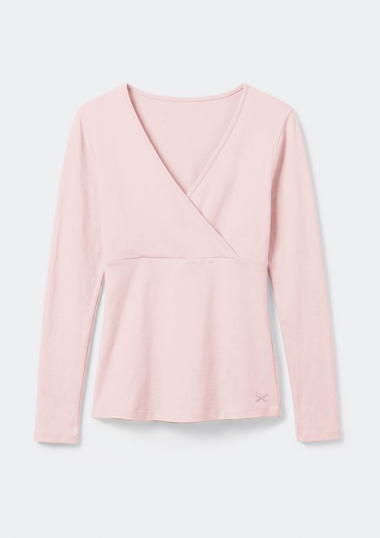Foto do produto: Blusa Teen Manga Longa Decote V Transpassado - Rosa