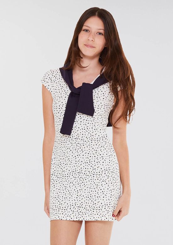 Foto do produto: Vestido Juvenil Curto Decote V - Azul