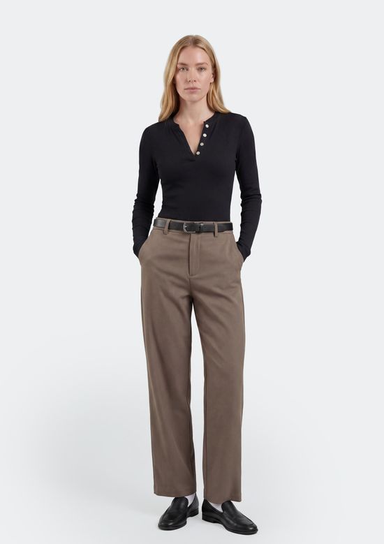 Foto do produto: Calça Feminina Alfaiataria Reta - Marrom